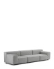 Plastics Outdoor Three-Seater Sofa Gray