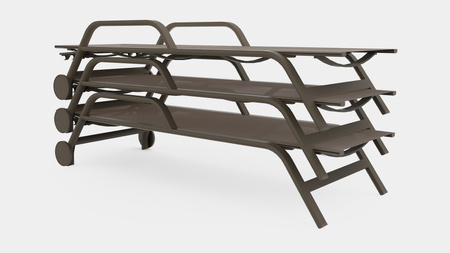 Gandiablasco Stack Chaise Lounger With Arms And Wheels