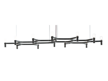 Nemo Crown Plana Major Black Plated Pendant Lamp