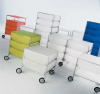 Mobil 3 Drawers / 1 Shelf With Wheels Komoda Biały