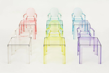 Loulou Ghost School Chair Blue