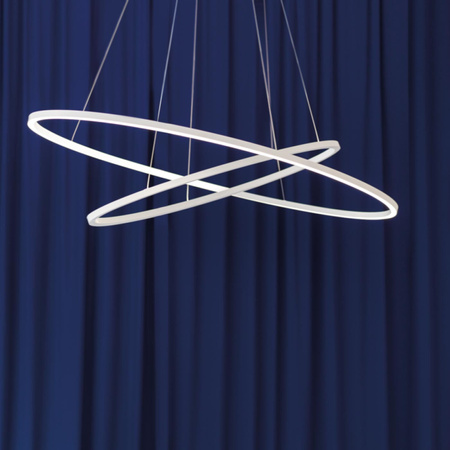 Lampa Wisząca Nemo Ellisse Double 2700 K Biały
