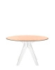 Sir Gio Round Ø120 cm Transparent Pink Table