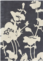 Florence Broadhurst Floral 300 Charcoal Carpet 039604