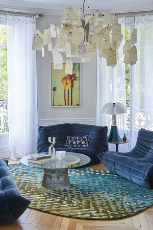 Toulemonde Bochart Apidea Bleu Vert carpet