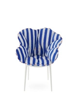 Alice's Flowers Pillow Blue Stripes
