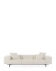 Largo Three-Seater Curly Sofa White