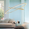 Lampa Wisząca Nemo Ellisse Double 3000 K Złoty