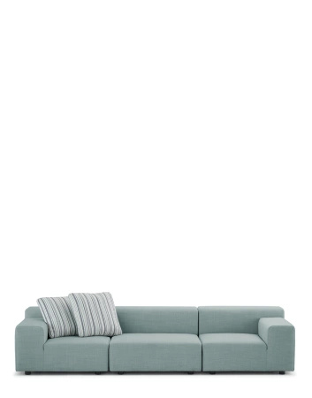 Plastics Outdoor Three-Seater Sofa Green