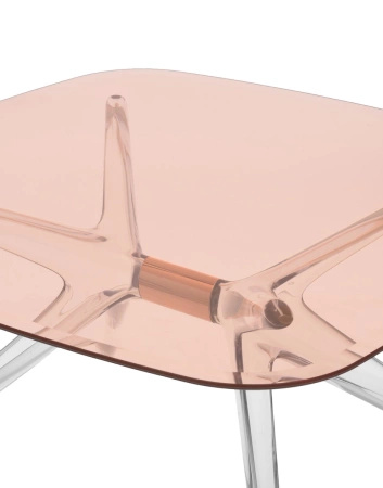 Blast Square Table Pink/Brown