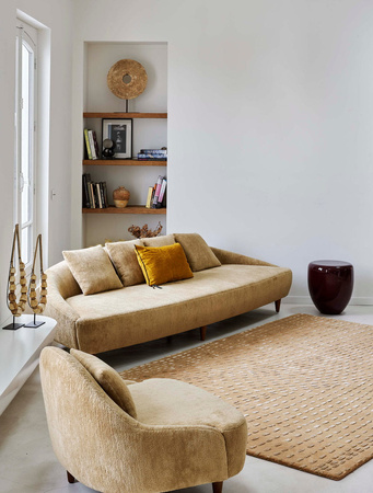 Toulemonde Bochart Kantha Beige Carpet