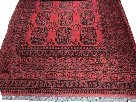 Dywan Wełniany Afghan Agha Red 200 x 300