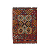 Wool kilim afghan rug multicolored 100059 125x88