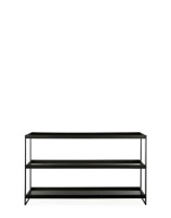 Trays 140 cm x 40 cm Regał Czarny