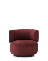 K-Waiting Chenille Armchair Maroon