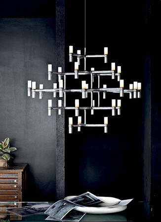 Lampa Wisząca Nemo Crown Major Polerowane Aluminium