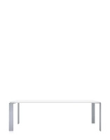 Four Soft Touch 223x79 cm Aluminum Table White