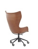 K-Wood Chair with Wheels Dark Wood Black FSC™