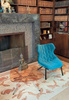 Foliage Velvet Sofa Czarny Petrol