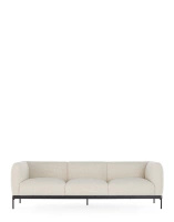 Asia Three-Seater Sofa (Bouclè) White