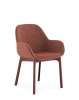 Clap Tissue Shirley Burgundy Rust Armchair