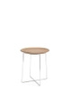 AL Wood Light Wood Table - Chrome Plated