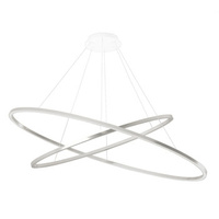 Nemo Ellisse Double 3000 K Polished Aluminum Pendant Lamp