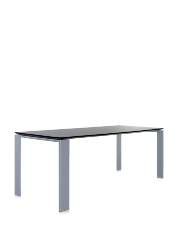 Four Rectangular Stół Aluminiowy Czarny