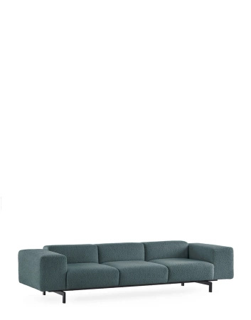 Largo Three-Seater Curly Sofa Petrol