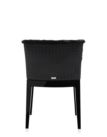 Mademoiselle Kravitz Krzesło Czarny Faux-Fur Woven Fabric