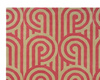 Florence Broadhurst Turnabouts Claret Carpet 039200
