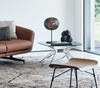 Blast Square Table Gray/Chrome