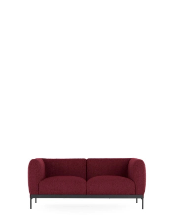 Asia Two-Seater Sofa (Bouclè) Maroon