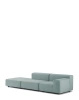 Plastics Outdoor Two-Seater + Pouf Sofa Green