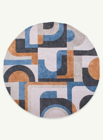 Louis de Poortere Module Carpet Camel Blue 9196