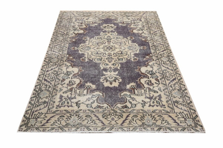 Vintage Iranian Wool Rug Unique 12252 115 x 203