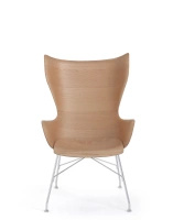 K/Wood Slatted Ash Krzesło Jasne Drewno Chromowany FSC™