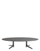  Multiplo Low Oval 192X118 cm Stół Czarny Czarny Marquina