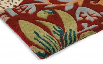 Dywan Morris&Co Strawberry Thief Crimson 27700