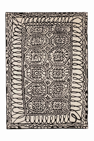 Nanimarquina Black on white Estambul carpet