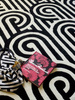 Florence Broadhurst Turnabouts Carpet Black 039205