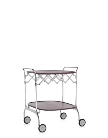Gastone Chromo Book Cart Plum Shiny