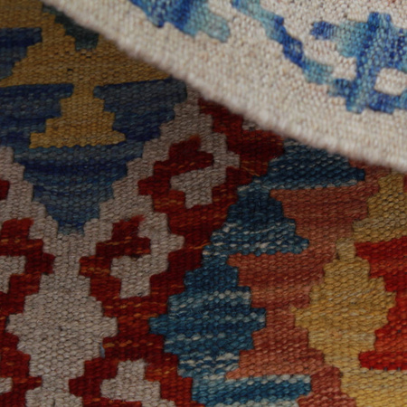 Wool kilim afghan rug multicolored 100055 117x80