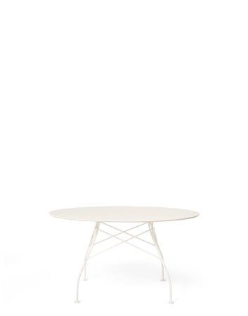 Glossy Outdoor Ø128 cm Stół Biały
