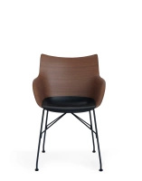 Q/Wood Basic Veneer Chair Dark Wood Black FSC™