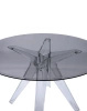 Sir Gio Round Ø120 cm Stół Przezroczysty Dymny