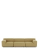Plastics Outdoor Liberty 3 Seater Sofa Żółty