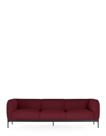Asia Three-Seater Sofa (Bouclè) Maroon