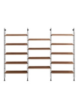 Adam Wood 3 Bookcase Dark Wood