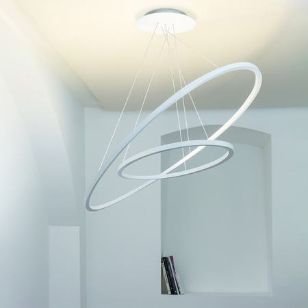 Lampa Wisząca Nemo Ellisse Double Mega 2700 K Biały